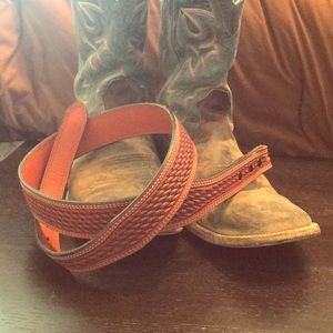 Hand made leather belt